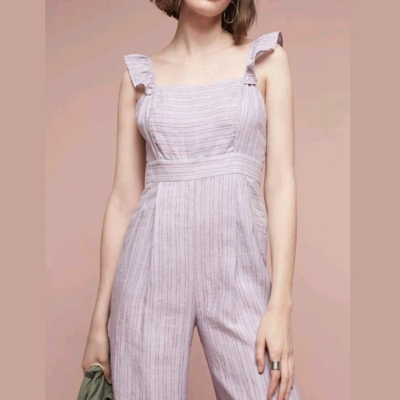 *SOLD* NWT ANTHRO | Linen Jumpsuit - Picture 4 of 5